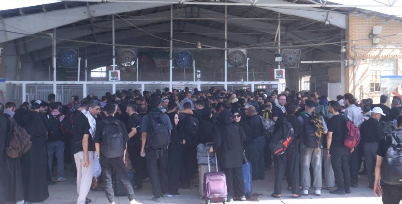 وضعیت تردد در مرز مهران همزمان با صبح تاسوعا