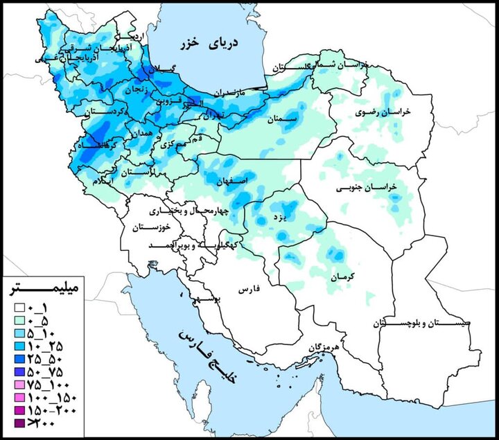 دریای خزر و دریاچه ارومیه پرباران‌ترین حوضه‌های‌ درجه یک کشور