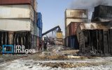 ۲۳ کانتینر صادرات محصولات دامی در آتش سوزی بندر شهید رجایی از بین رفت