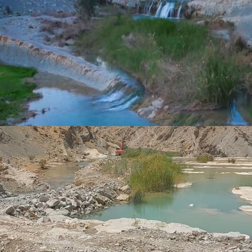 تخریب یا ساماندهی آبشار کیوان گچساران؟!