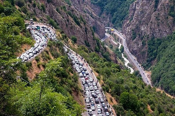 ترافیک سنگین در محور چالوس و آزادراه تهران- شمال