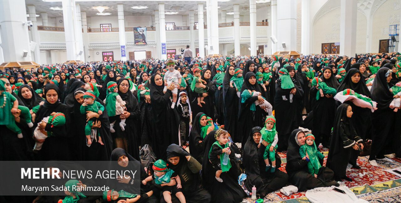 شکوه همدلی در آئین شیرخوارگان حسینی از میناب تا کربلا